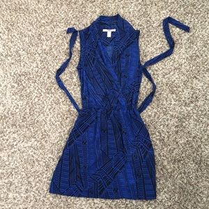 FOREVER 21 blue geometric print dress